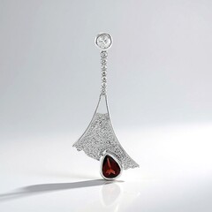 Ciondolo in argento con Granato Mozambico (MONOSONO COLLECTION)