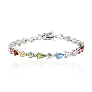 Edelstein-Silberarmband