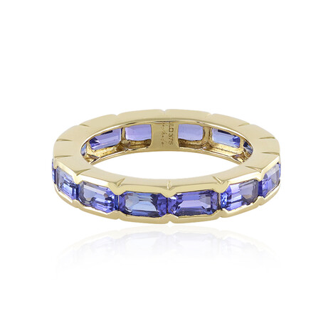 Gouden ring met AAA tanzanieten (de Melo Gold)