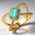 Bague en or et Emeraude d'Ethiopie (SUHANA)