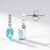 Boucles d'oreilles en argent et Apatite bleue