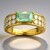 Anello in oro con Tormalina Blu Caraibico (de Melo)
