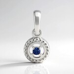 Ciondolo in argento con Benitoite