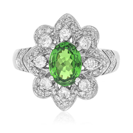 Anillo en oro con Granate tsavorita AAA (CIRARI)