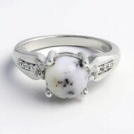Dendriten-Achat-Silberring