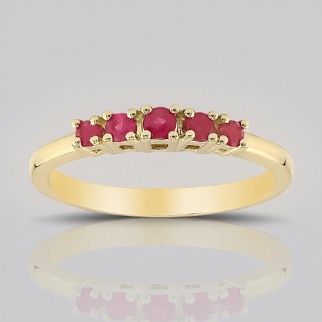 Anello in oro con Berillo Rosso