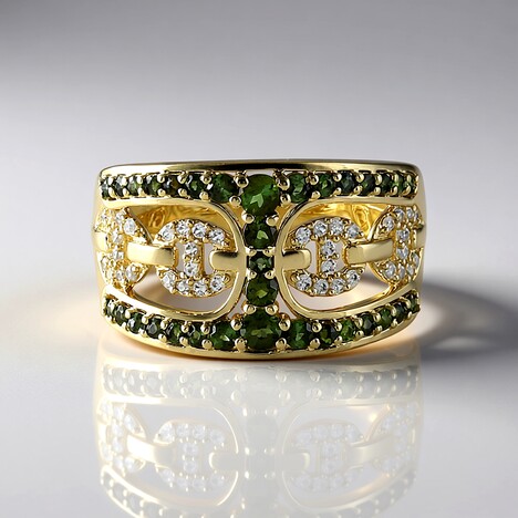 Bague en or et Tourmaline verte du Brésil (de Melo Gold)