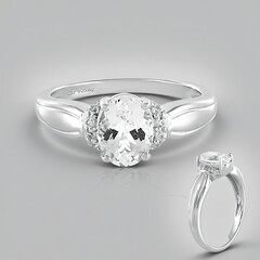 Bague en argent et Danburite