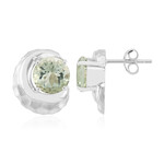 Green Amethyst Silver Earrings (Pallanova)