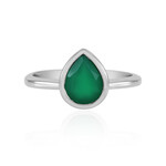 Green Onyx Silver Ring