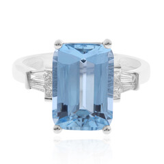 Anillo en oro con Aguamarina de Brasill AAA (CIRARI)