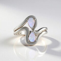 Anello in argento con Opale Australiano