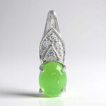 Ciondolo in argento con Crisoprasio Imperiale