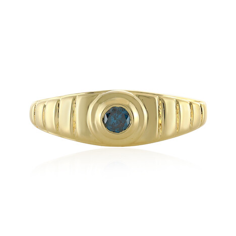 Anillo en oro con Diamante azul I4