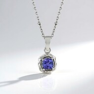 Collier en argent et Tanzanite (de Melo Essence)
