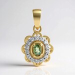 Ciondolo in oro con Tanzanite Verde (non riscaldata)