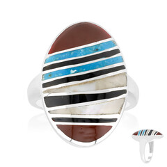 Zilveren ring met Blauwe Kingman Mohave Turkooisen (Jones Lee)