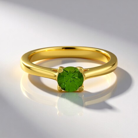 Anello in argento con Zircone Ceylon Verde