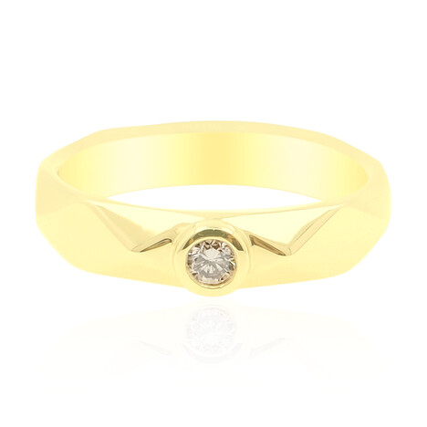 Gouden ring met een SI2 Champagne Diamant (de Melo)