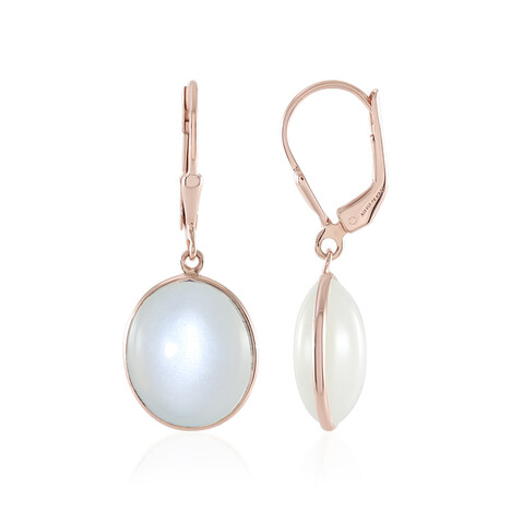 Zilveren oorbellen met witte maanstenen (KM by Juwelo)