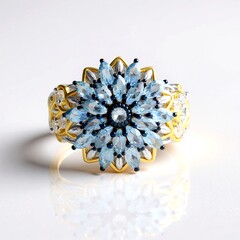 Anello in argento con Acquamarina (Gems en Vogue)