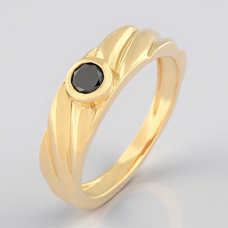 Anello in oro con Diamante Nero (de Melo Gold)