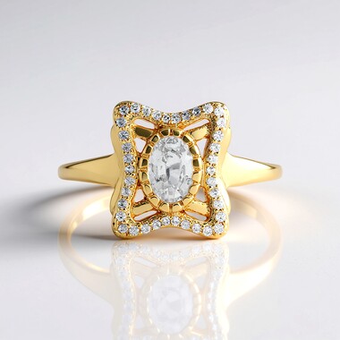 Anillo en plata con Zafiro blanco