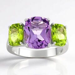 Anello in argento con Ametista (de Melo Essence)