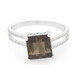 Anello in argento con Quarzo Fumè