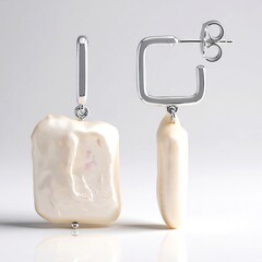Orecchini in argento con Perla d'Acqua Dolce Bianca