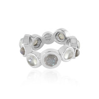Zilveren ring met een Groene Minary Labradoriet (KM by Juwelo)