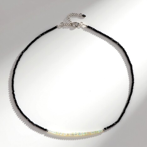 Collana in argento con Spinello Nero