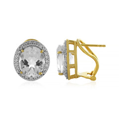 Boucles d'oreilles en argent et Topaze blanche