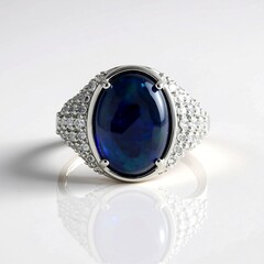 Anello in argento con Opale Mezezo (Adela Silber)