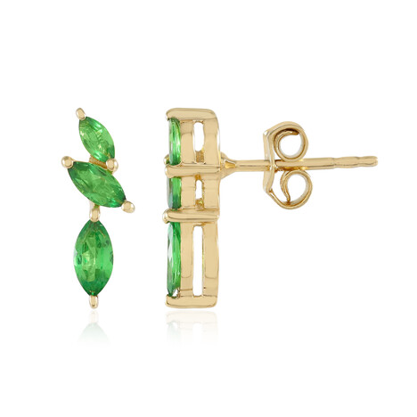 Zilveren oorbellen met Lemshuku tsavorieten