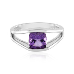 Anillo en plata con Amatista de Uruguay (de Melo)