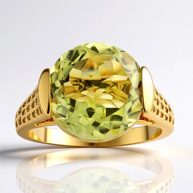Anillo en plata con Citrino de color limón (SAELOCANA)