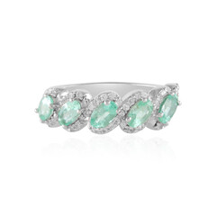 Bague en argent et Emeraude de Russie