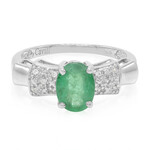 Zilveren ring met een Bahia-smaragd