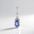 Pendentif en argent et Saphir bleu de Ceylan non chauffé