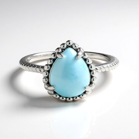 Anello in argento con Larimar