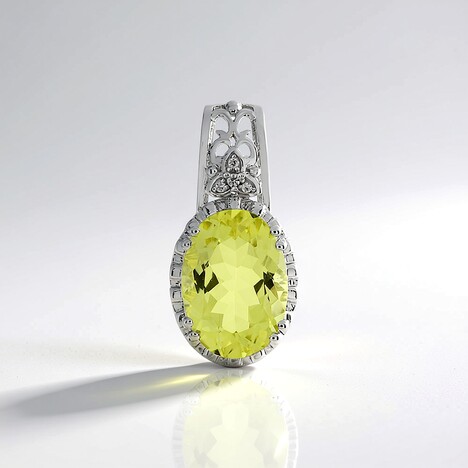 Ciondolo in argento con Quarzo Limone