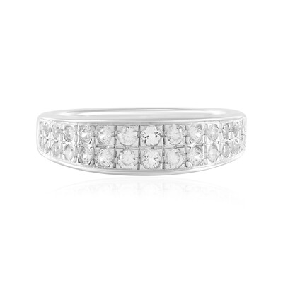 Anello in argento con Topazio Bianco