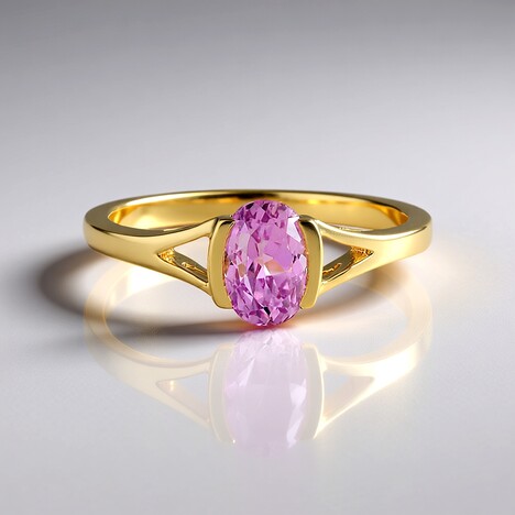 Anello in oro con Kunzite