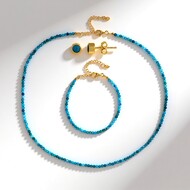 Parure in argento con Apatite Blu Neon