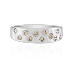 Anillo en plata con Diamante chocolate I2
