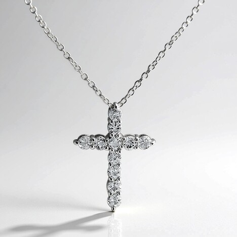 Collana in argento con Topazio Bianco