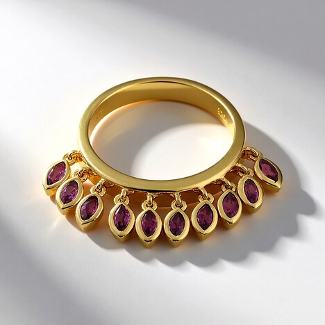 Bague en argent et Grenat Rhodolite (M de Luca)