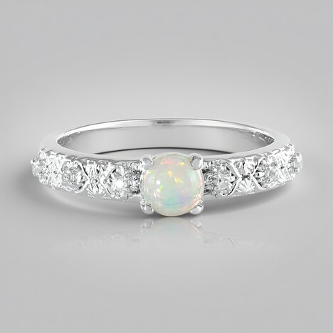 Anello in argento con Opale di Welo