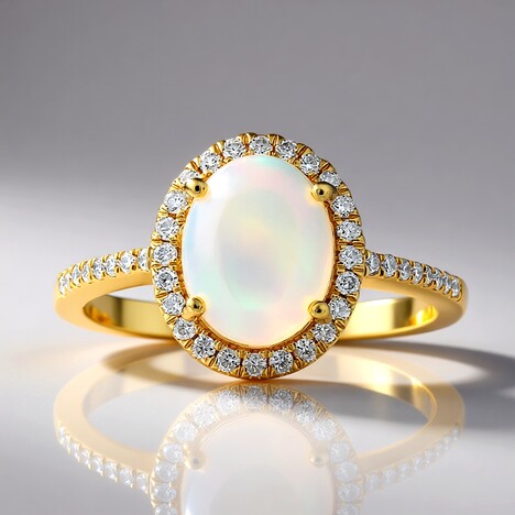 Anello in oro con Opale di Welo AAA (CIRARI)